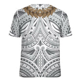 Brown Ula Fala T-Shirt - White